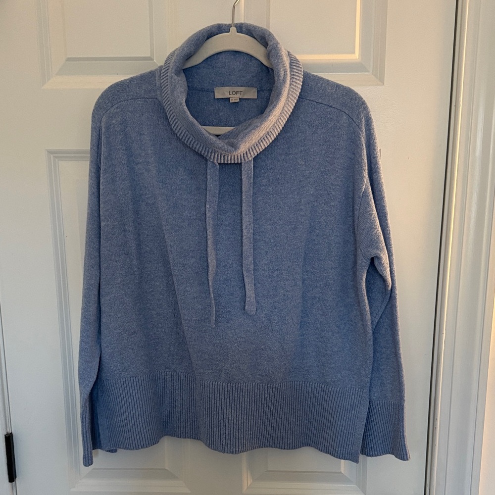 LOFT Sky Blue Turtleneck Sweater